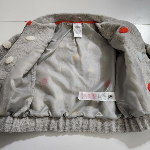 Disney Boys 3D Polka Dot Pom Pom Dumbo Timothy Mouse Bomber Jacket Size 5t RARE - Picture 8 of 10